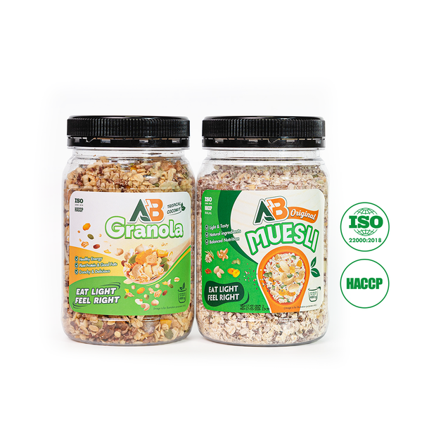 AB Granola siêu hạt ngũ cốc Mix trái cây sấy 480G vị dừa nhiệt đới-01