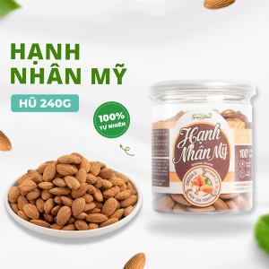 Hạnh nhân Mỹ tách vỏ sấy tự nhiên hũ 240G - 01