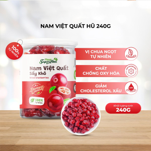 Nam việt quất sấy khô hũ 240G nhập khẩu Canada