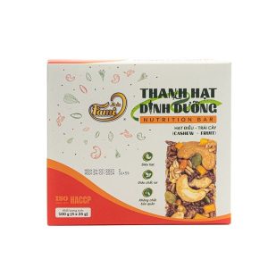 Thanh hạt dinh dưỡng hạt điều trái cây Faminuts Hộp giấy 100g